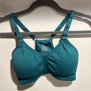 Kindred Bravely Small Teal Nursing Pumping Sports Bra